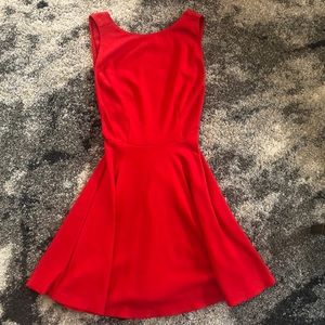 Red backless Dress